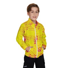 Floral Abstract Pattern Kids  Windbreaker by designsbymallika