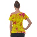 Floral Abstract Pattern Off Shoulder Tie-Up Tee View2