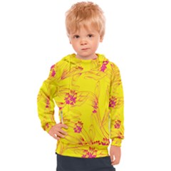 Floral Abstract Pattern Kids  Hooded Pullover by designsbymallika