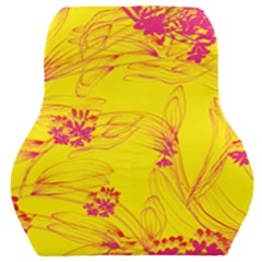 Floral Abstract Pattern Car Seat Back Cushion  by designsbymallika