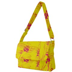 Floral Abstract Pattern Full Print Messenger Bag (l) by designsbymallika