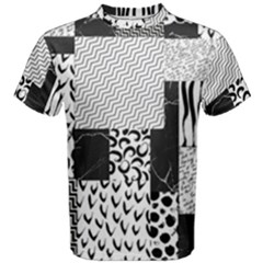 Black And White Pattern Men s Cotton Tee by designsbymallika