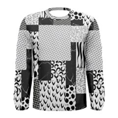 Black And White Pattern Men s Long Sleeve Tee by designsbymallika