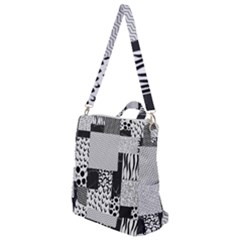 Black And White Pattern Crossbody Backpack by designsbymallika