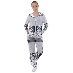 Black And White Pattern Women s Tracksuit