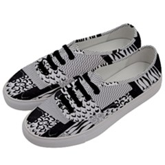 Black And White Pattern Men s Classic Low Top Sneakers by designsbymallika