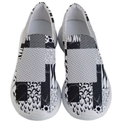 Black And White Pattern Women s Lightweight Slip Ons by designsbymallika