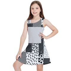 Black And White Pattern Kids  Lightweight Sleeveless Dress by designsbymallika