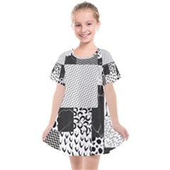 Black And White Pattern Kids  Smock Dress by designsbymallika