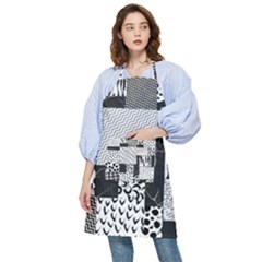 Black And White Pattern Pocket Apron by designsbymallika