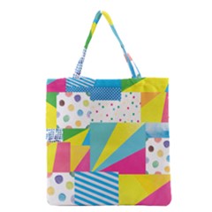 Geometric Pattern Grocery Tote Bag by designsbymallika