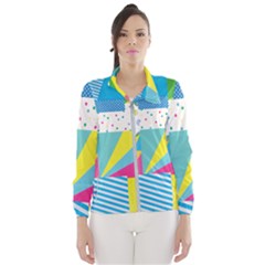 Geometric Pattern Women s Windbreaker