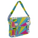 Geometric Pattern Buckle Messenger Bag View1