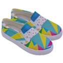 Geometric Pattern Kids  Canvas Slip Ons View3