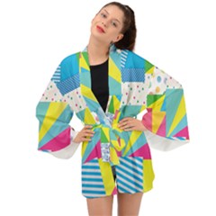 Geometric Pattern Long Sleeve Kimono by designsbymallika