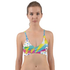 Geometric Pattern Wrap Around Bikini Top by designsbymallika