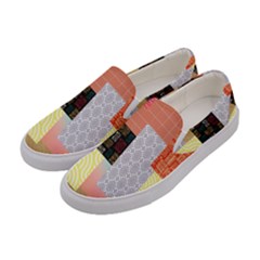 Tribal Mosaic Print Women s Canvas Slip Ons by designsbymallika