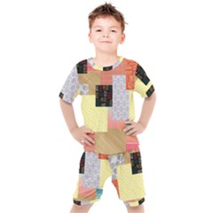 Tribal Mosaic Print Kids  Tee And Shorts Set by designsbymallika