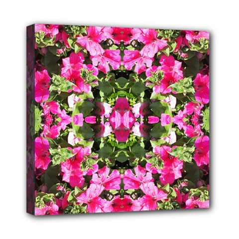 Magenta Repeats Mini Canvas 8  X 8  (stretched) by kaleidomarblingart