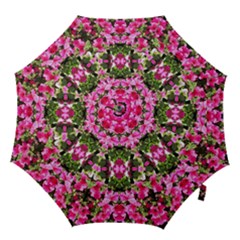 Magenta Repeats Hook Handle Umbrellas (large) by kaleidomarblingart