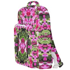 Magenta Repeats Double Compartment Backpack by kaleidomarblingart