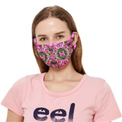 Magenta Repeats Crease Cloth Face Mask (adult) by kaleidomarblingart