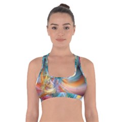 Colorful Thoughts Cross Back Sports Bra by WolfepawFractals