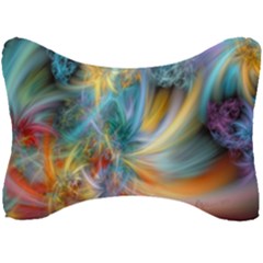 Colorful Thoughts Seat Head Rest Cushion by WolfepawFractals