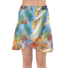 Colorful Thoughts Wrap Front Skirt by WolfepawFractals