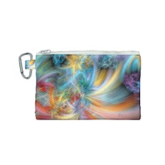 Colorful Thoughts Canvas Cosmetic Bag (small) by WolfepawFractals