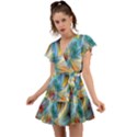 Colorful Thoughts Flutter Sleeve Wrap Dress View1