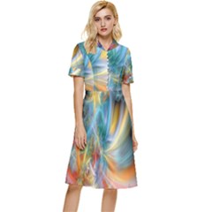 Colorful Thoughts Button Top Knee Length Dress