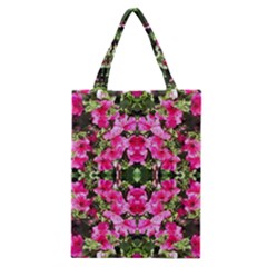 Magenta Flowers Classic Tote Bag by kaleidomarblingart