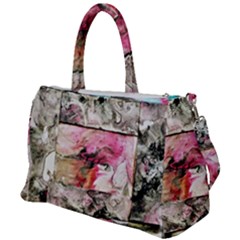 Marbling Collage Duffel Travel Bag by kaleidomarblingart