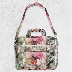 Marbling Collage Macbook Pro Shoulder Laptop Bag  by kaleidomarblingart