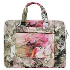 Marbling Collage Macbook Pro Double Pocket Laptop Bag by kaleidomarblingart