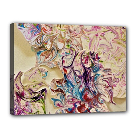 Marbling Collage Canvas 16  X 12  (stretched) by kaleidomarblingart