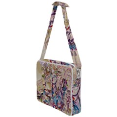 Marbling Collage Cross Body Office Bag by kaleidomarblingart