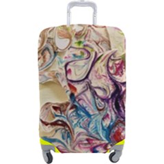 Marbling Collage Luggage Cover (large) by kaleidomarblingart