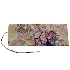 Marbling Collage Roll Up Canvas Pencil Holder (s) by kaleidomarblingart