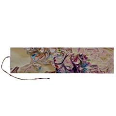 Marbling Collage Roll Up Canvas Pencil Holder (l) by kaleidomarblingart