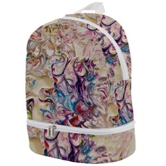 Marbling Collage Zip Bottom Backpack by kaleidomarblingart