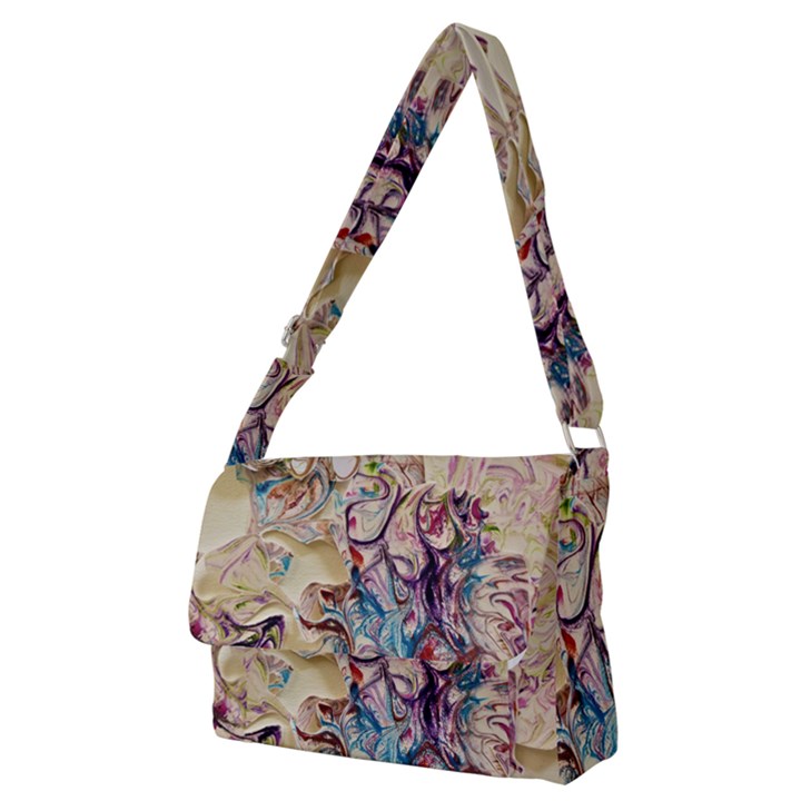 Marbling collage Full Print Messenger Bag (M)