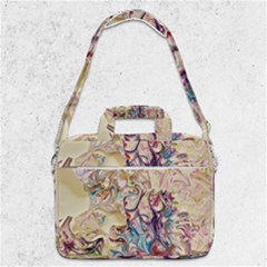 Marbling Collage Macbook Pro Shoulder Laptop Bag  by kaleidomarblingart