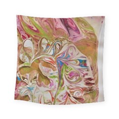 Abstract Marbling Square Tapestry (small) by kaleidomarblingart