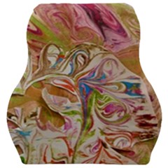 Abstract Marbling Car Seat Velour Cushion  by kaleidomarblingart