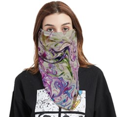 Abstract Swirls Iv Face Covering Bandana (triangle) by kaleidomarblingart