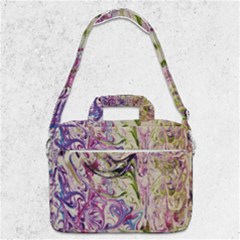 Abstract Swirls Iv Macbook Pro Shoulder Laptop Bag  by kaleidomarblingart