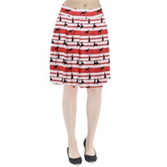 Doberman Dogs On Lines Pleated Skirt by SychEva