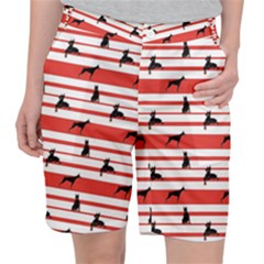 Doberman Dogs On Lines Pocket Shorts by SychEva